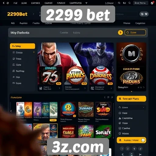 Análise da interface do usuário do site 2299 bet